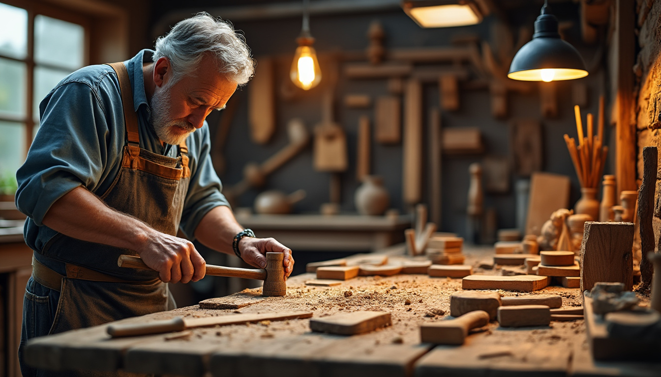 plongez dans l'univers des menuisiers et découvrez comment leur savoir-faire unique transforme le bois brut en véritables œuvres d'art artisanales.