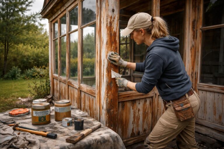 Comment réparer une véranda en bois abîmée par les intempéries