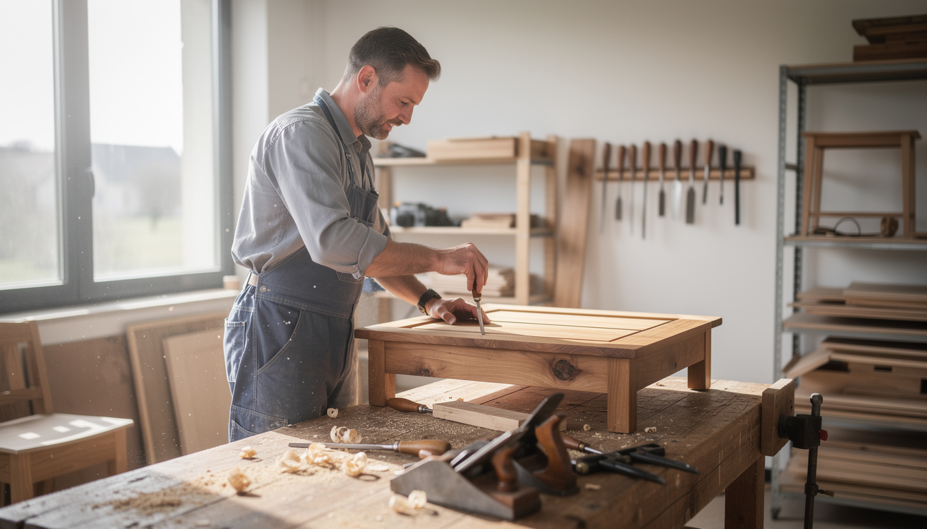 menuisier à limoges spécialisé dans les créations sur mesure pour transformer votre intérieur avec élégance et qualité.