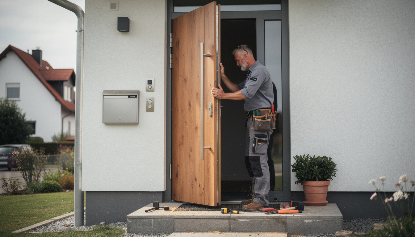 découvrez quel budget prévoir pour une installation sur mesure avec un menuisier de porte d'entrée, incluant les coûts des matériaux, de la main-d'œuvre et des finitions personnalisées.