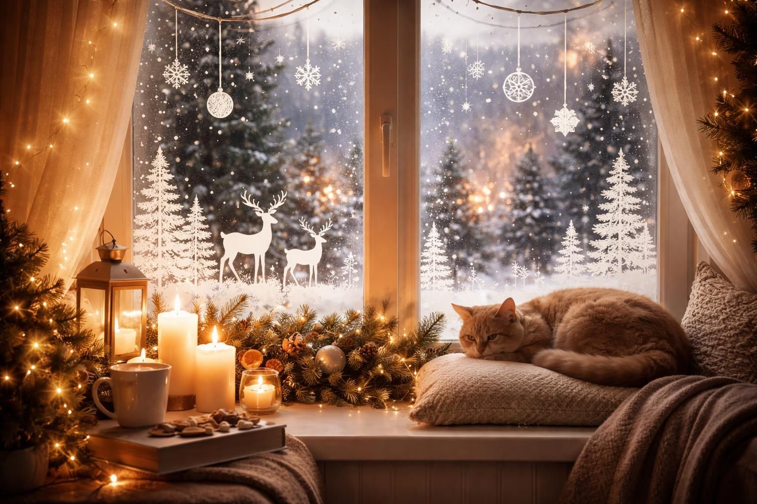 apprenez à décorer vos fenêtres avec un pochoir de noël pour créer une ambiance féerique et chaleureuse, parfaite pour célébrer les fêtes en famille.